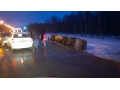 Водитель перевернувшегося автобуса уснул за рулем: 6 человек пострадали